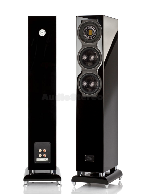 ELAC FS 507 VX-JET black high gloss finish back and side view